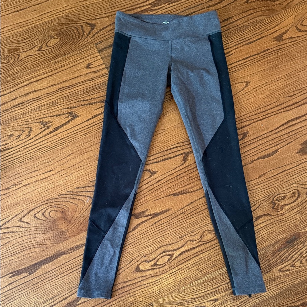 ALO Gray and Black Leggings